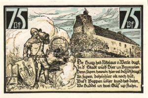 Német Birodalom/Weimari Köztársaság/ Wasenberg 1921. 50Pf + 75Pf + 1M 3klf db, teljes sor T:I