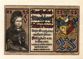 Német Birodalom/Weimari Köztársaság/ Norddorf 1921. 25Pf + 50Pf + 75Pf + 1M 4klf db, teljes sor T:I,...