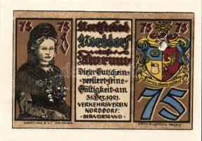 Német Birodalom/Weimari Köztársaság/ Norddorf 1921. 25Pf + 50Pf + 75Pf + 1M 4klf db, teljes sor T:I,...