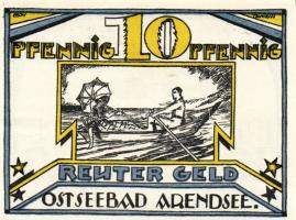 Német Birodalom/Weimari Köztársaság/ Arendsee 1922. 10Pf +  25Pf + 50Pf 3klf db, teljes sor T:I