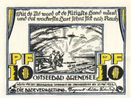 Német Birodalom/Weimari Köztársaság/ Arendsee 1922. 10Pf +  25Pf + 50Pf 3klf db, teljes sor T:I