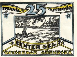 Német Birodalom/Weimari Köztársaság/ Arendsee 1922. 10Pf +  25Pf + 50Pf 3klf db, teljes sor T:I