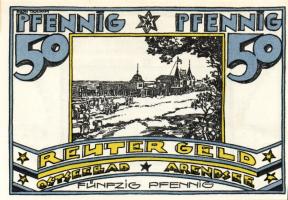 Német Birodalom/Weimari Köztársaság/ Arendsee 1922. 10Pf +  25Pf + 50Pf 3klf db, teljes sor T:I