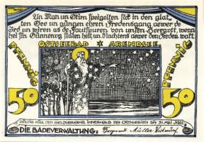 Német Birodalom/Weimari Köztársaság/ Arendsee 1922. 10Pf +  25Pf + 50Pf 3klf db, teljes sor T:I