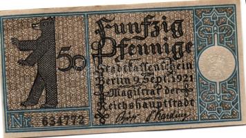 Német Birodalom/Weimari Köztársaság/ Berlin 1921. 50Pf(20x) 20klf db, teljes sor T:I