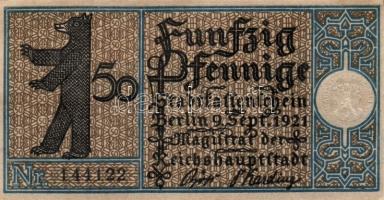 Német Birodalom/Weimari Köztársaság/ Berlin 1921. 50Pf(20x) 20klf db, teljes sor T:I