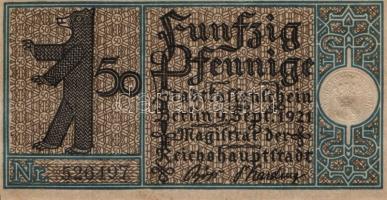 Német Birodalom/Weimari Köztársaság/ Berlin 1921. 50Pf(20x) 20klf db, teljes sor T:I