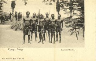 Congo Belge, Guerriers Mobeka / Mobeka warriors, folklore from the Congo