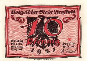 Német Birodalom/Weimari Köztársaság/ Arnstadt 1921. 10Pf(6x) 6klf db, teljes sor T:I