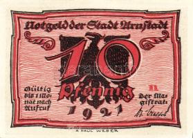 Német Birodalom/Weimari Köztársaság/ Arnstadt 1921. 10Pf(6x) 6klf db, teljes sor T:I