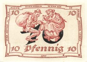 Német Birodalom/Weimari Köztársaság/ Arnstadt 1921. 10Pf(6x) 6klf db, teljes sor T:I