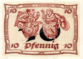 Német Birodalom/Weimari Köztársaság/ Arnstadt 1921. 10Pf(6x) 6klf db, teljes sor T:I