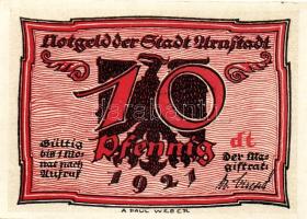 Német Birodalom/Weimari Köztársaság/ Arnstadt 1921. 10Pf(6x) 6klf db, teljes sor T:I