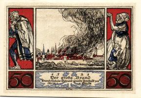 Német Birodalom/Weimari Köztársaság/ Arnstadt 1921. 50Pf(6x) 6klf db, teljes sor T:I