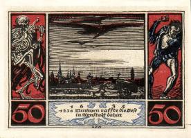 Német Birodalom/Weimari Köztársaság/ Arnstadt 1921. 50Pf(6x) 6klf db, teljes sor T:I