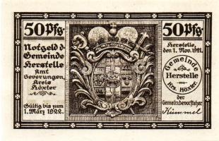 Német Birodalom/Weimari Köztársaság/ Herstelle 1921. 50Pf + 1M + 2M 3klf db, teljes sor T:I