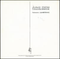 Jung Zseni (1940-) képeslap, hátoldalon pecséttel, nyomtatott aláírással