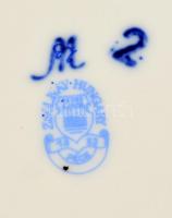 Zsolnay Pompadour mintás porcelán teás készlet, matricás, jelzett (3. osztályú), apró kopásnyomokkal