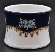 Zsolnay Pompadour mintás szalvétagyűrűk (6db), matricás, jelzett, kopásnyomokkal, 4×5 cm