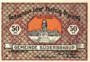 Német Birodalom/Weimari Köztársaság/ Süderbrarup 1921. 50Pf(8x) 8klf db, teljes sor T:I