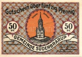 Német Birodalom/Weimari Köztársaság/ Süderbrarup 1921. 50Pf(8x) 8klf db, teljes sor T:I