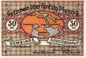 Német Birodalom/Weimari Köztársaság/ Süderbrarup 1921. 50Pf(8x) 8klf db, teljes sor T:I