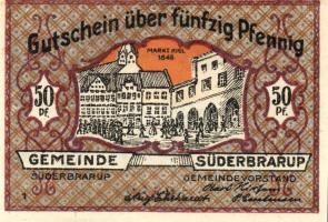 Német Birodalom/Weimari Köztársaság/ Süderbrarup 1921. 50Pf(8x) 8klf db, teljes sor T:I