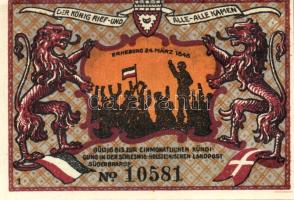 Német Birodalom/Weimari Köztársaság/ Süderbrarup 1921. 50Pf(8x) 8klf db, teljes sor T:I