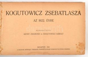 1922-1924 Bátky Zsigmond-Kogutowicz Károly: Kogutowicz zsebatlasza, 3 évfolyam, kiadja: Magyar Néprajzi Társaság Emberföldrajzi Szakosztálya