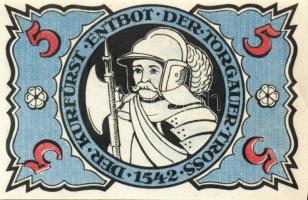 Német Birodalom/Weimari Köztársaság/ Torgau 1921. 5Pf + 10Pf + 25Pf + 50Pf 4klf db, teljes sor T:I