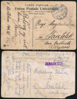 1916-1917 Feldpost, 2 db képeslap + Rubicon (Jászok és kunok)