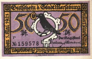 Német Birodalom/Weimari Köztársaság/ Merseburg 1921. 5Pf + 10Pf + 20Pf + 25Pf + 50Pf(6x) összesen 10...