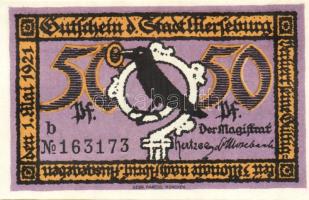 Német Birodalom/Weimari Köztársaság/ Merseburg 1921. 5Pf + 10Pf + 20Pf + 25Pf + 50Pf(6x) összesen 10...