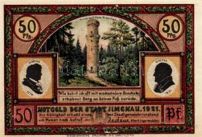 Német Birodalom/Weimari Köztársaság/ Hmenau 1921. 50Pf(6x) 6klf db, teljes sor T:I