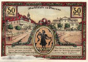 Német Birodalom/Weimari Köztársaság/ Hmenau 1921. 50Pf(6x) 6klf db, teljes sor T:I