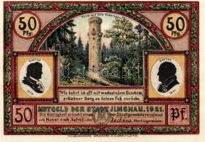 Német Birodalom/Weimari Köztársaság/ Hmenau 1921. 50Pf(6x) 6klf db, teljes sor T:I