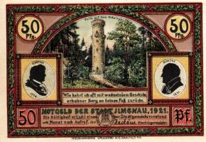 Német Birodalom/Weimari Köztársaság/ Hmenau 1921. 50Pf(6x) 6klf db, teljes sor T:I