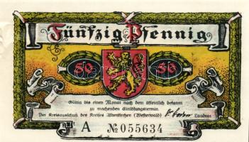 Német Birodalom/Weimari Köztársaság/ Altenkirchen 1921. 10Pf + 25Pf + 50Pf 3klf db, teljes sor T:I