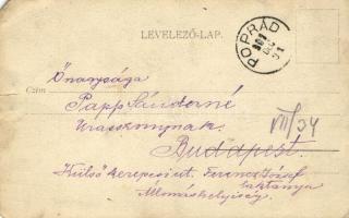 1901 Tátra, Magas Tátra, Vysoké Tatry; Középi csúcs a Szilágyi emléktől  / Prostredny hrot, Studená ...