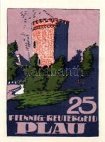 Német Birodalom/Weimari Köztársaság/ Plaue 1922. 10Pf + 25Pf + 50Pf 3klf db, teljes sor T:I