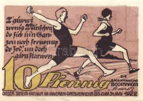 Német Birodalom/Weimari Köztársaság/ Boltenhagen 1922. 10Pf + 25Pf + 50Pf 3klf db, teljes sor T:I,I-