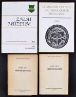 Vegyes könyvtétel, 4 db:  Veszprém megye műemlékjegyzéke.+ Somogy megye műemlékjegyzéke. Országos Műemléki Felügyelősség. Bp.,1967, ÉVM Építésügyi Tájékoztatási Központ. Kiadói papírkötés. Megjelent 523 és 500 példányban.+1999 Communicationes Archaeologicae 1999.+2003 Zalai Múzeum 12.