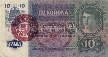 1915. 10K piros "Magyarország" körbélyegzővel T:II
