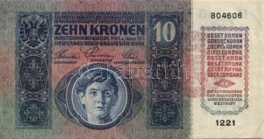 1915. 10K(2x) piros "Magyarország" körbélyegzővel kevés ugrású sorszámokkal T:II