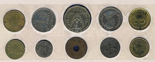 Thaiföld 1929-1982. 10klf forgalmi pénz díszes, dekoratív kereskedői szettben eredeti csomagolásban ...