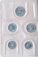 1989. 2f-20Ft 9klf "Magyar Népköztársaság" forgalmi érméi sötétkék műbőrtokban T:1 
Adamo...