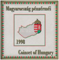 1998. 50f-200Ft (10xklf) forgalmi sor dísztokban + 1998. 100Ft alpakka 1848-1849. Szabadságharc 150. évfordulójára T:PP külső papírtok hiányzik Adamo FO31.1