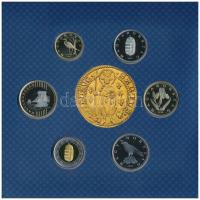 2013. 5Ft-200Ft (6xklf) forgalmi sor szettben + 2013. "I. Lajos aranyforintja" aranyozott ...