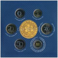 2013. 5Ft-200Ft (6xklf) forgalmi sor szettben + 2013. "I. Lajos aranyforintja" aranyozott ...