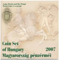 2007. 1Ft-100Ft (8xklf) Berán Lajos és a pengő forgalmi sor, benne Berán Lajos és a pengő Ag emlékérem (10g/0.999/27mm) T:PP  Adamo FO41.4